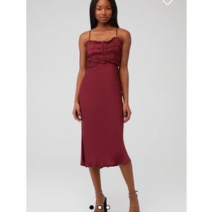 ASTR the Label Zola midi dress (Wine) (Medium)